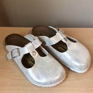 Papillio Birkenstock Leather Clog Cork Footbed